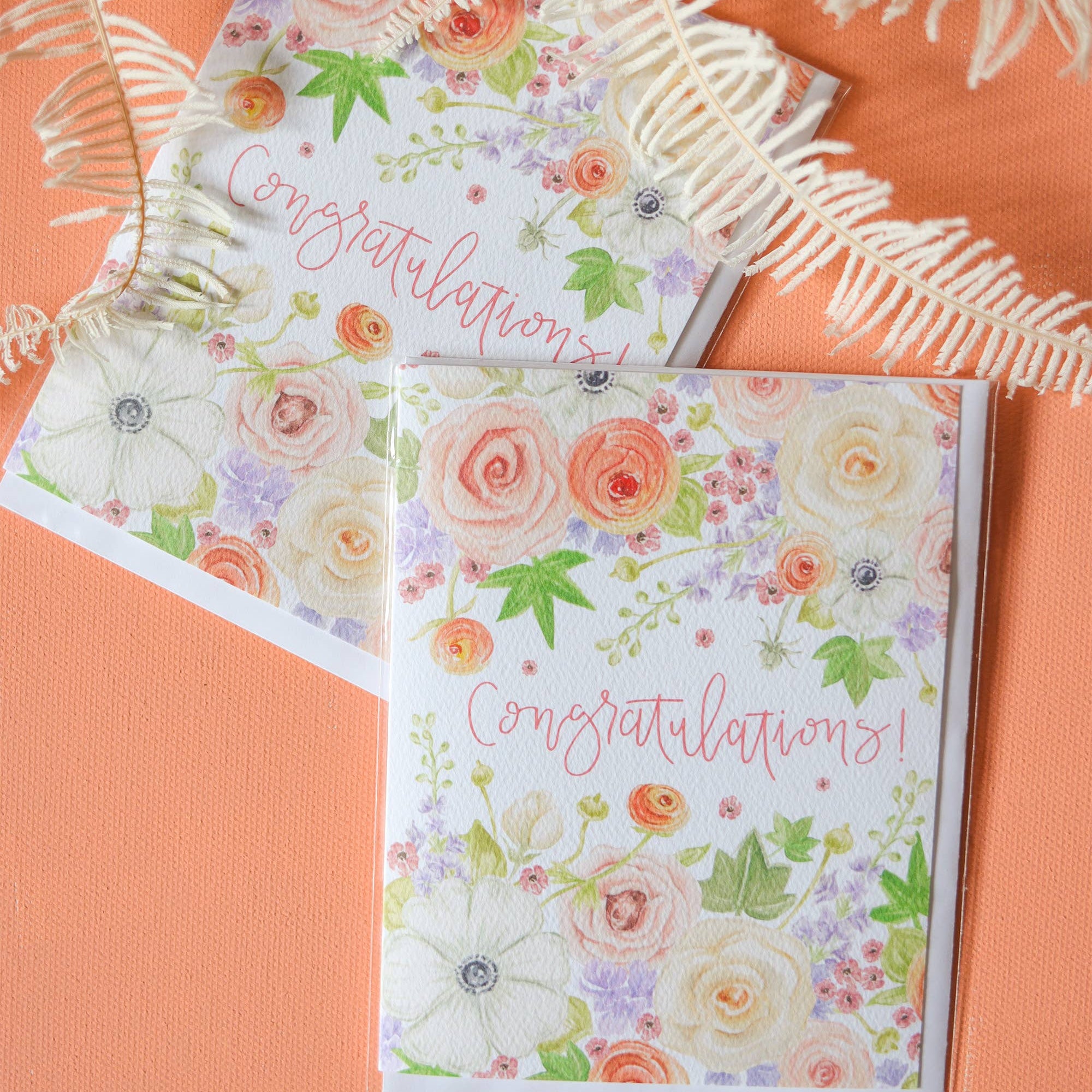 Floral congratulations card