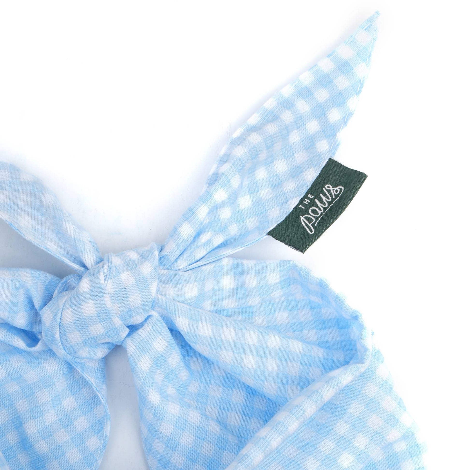 Baby Blue Gingham Dog Bandana