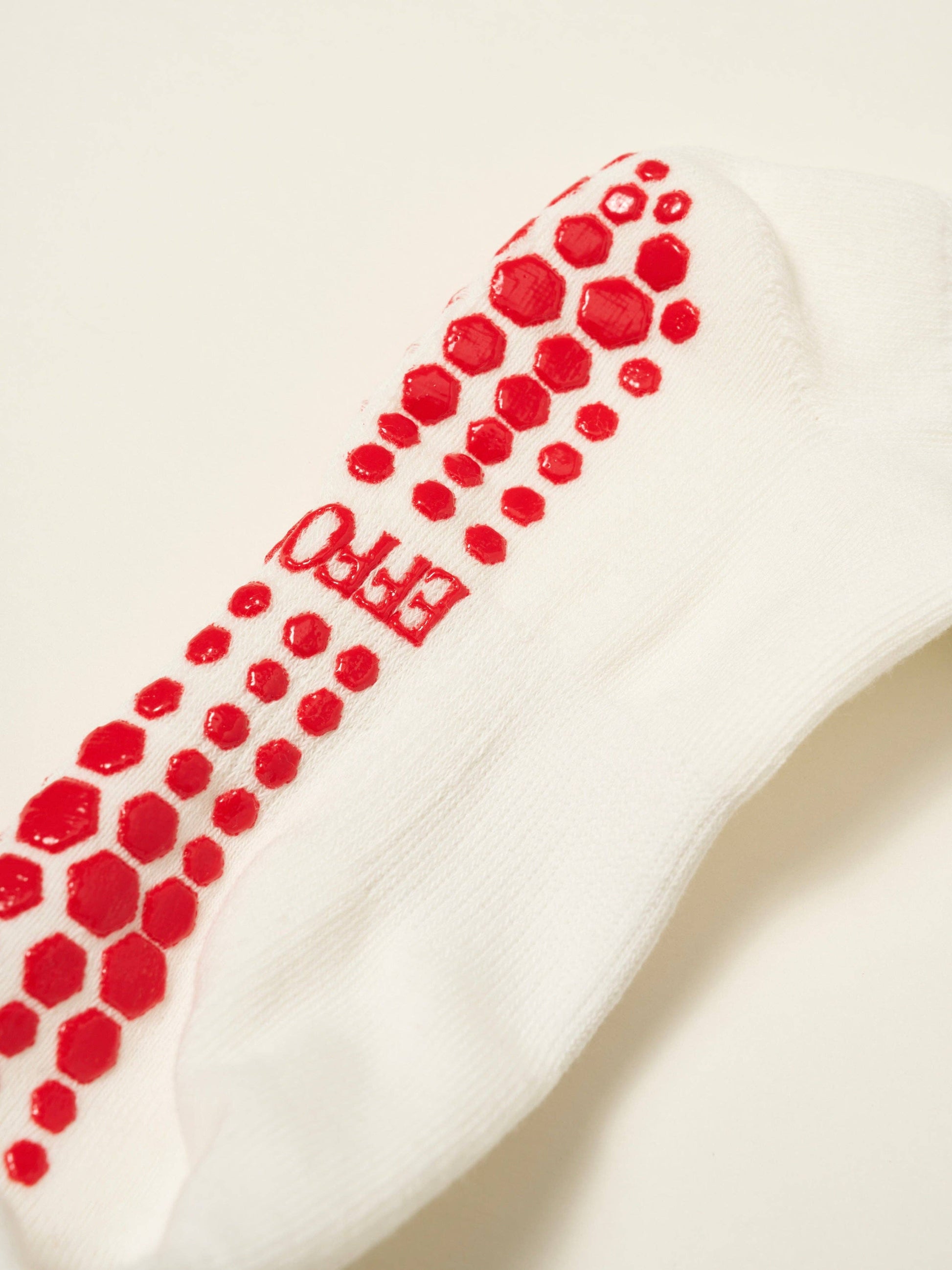 Embroidery Heart Duo Ruffle Grip Sock, Pilates Socks