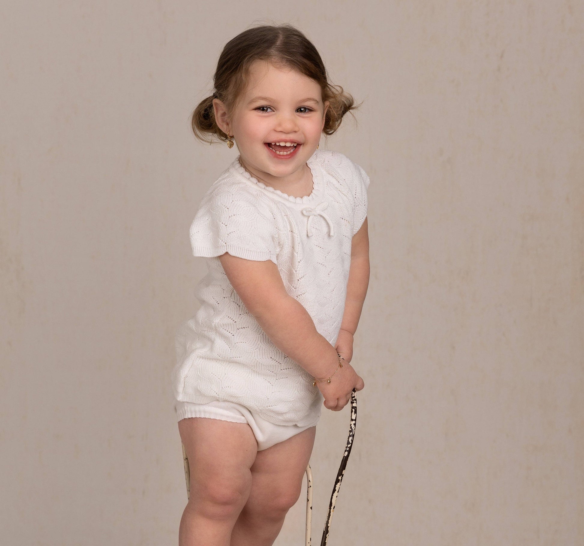 Baby & Toddler Girls Ivory Lacy Knit Set