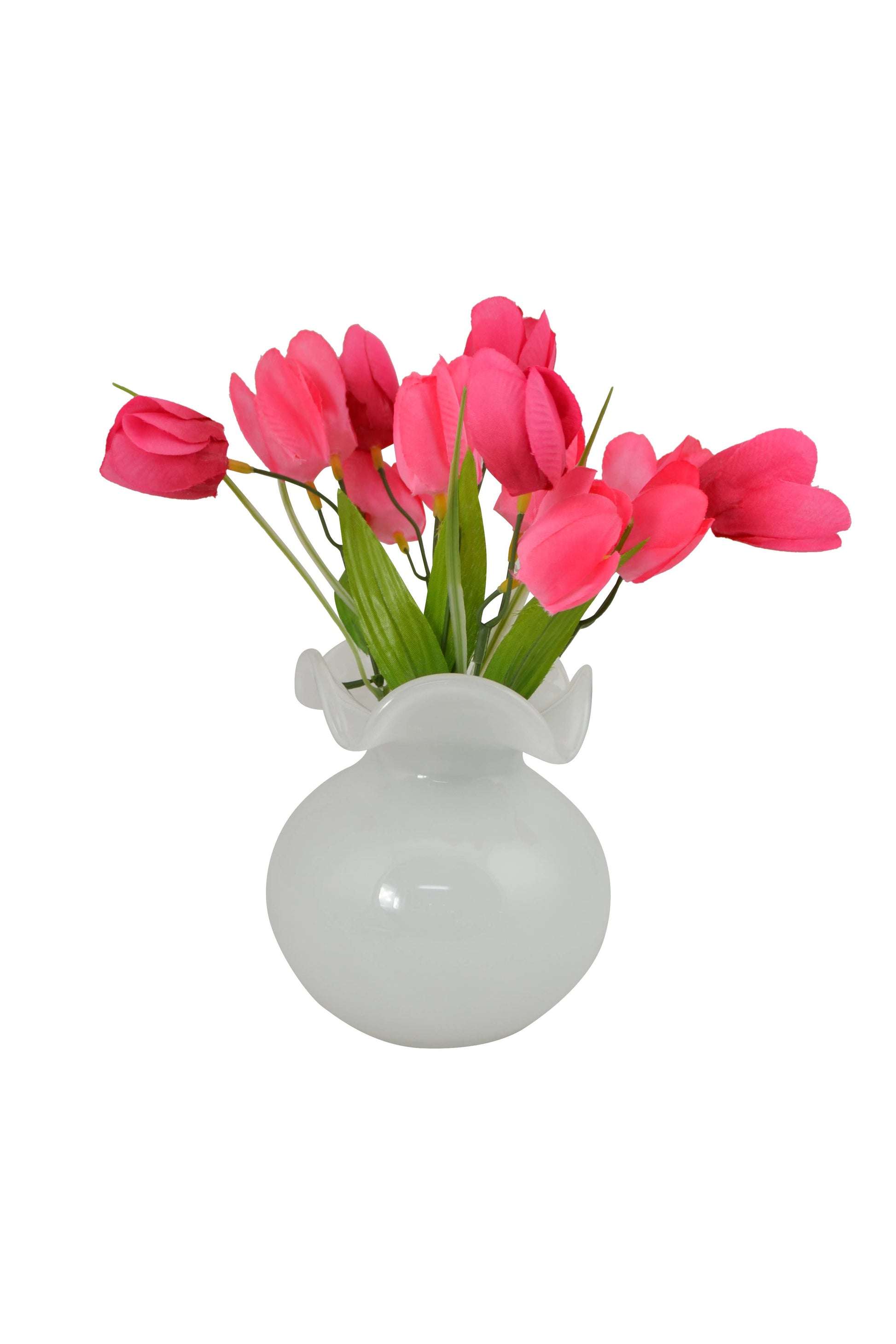 5X5 WHITE GLASS VASE