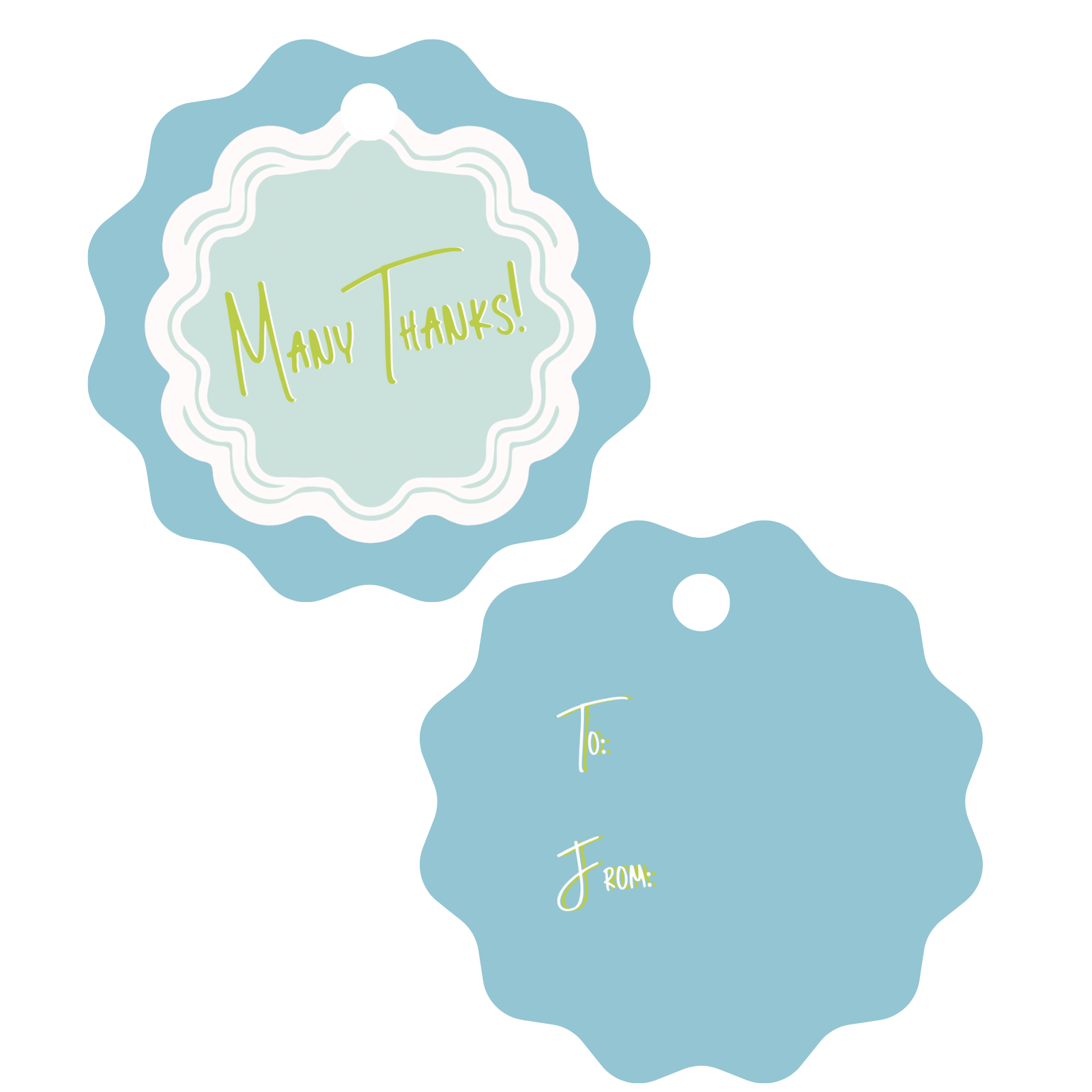 Many Thanks Gift Tags