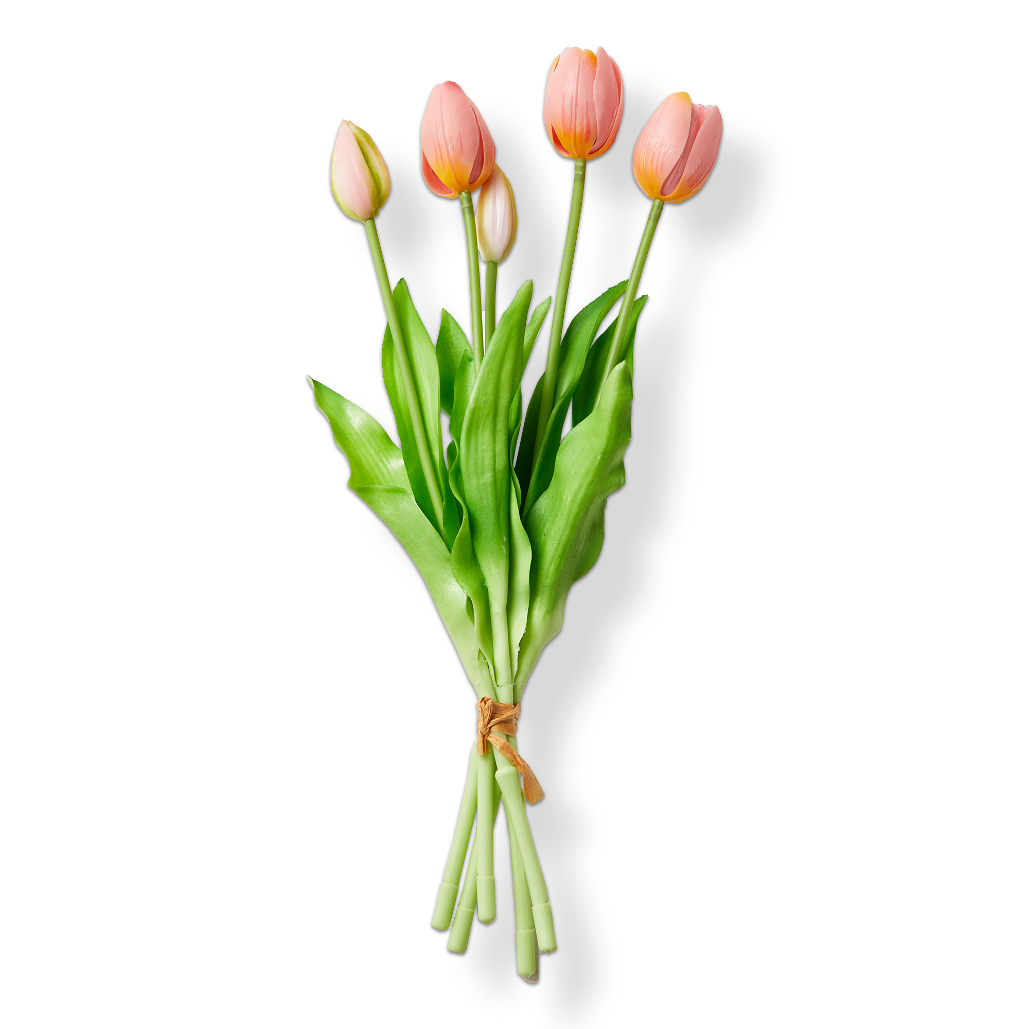 Soft Touch Faux Tulip Bunch Pink Silicone Spring