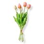Soft Touch Faux Tulip Bunch Pink Silicone Spring