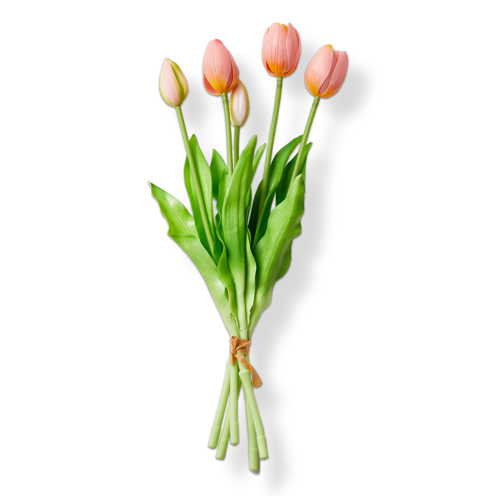 Soft Touch Faux Tulip Bunch Pink Silicone Spring