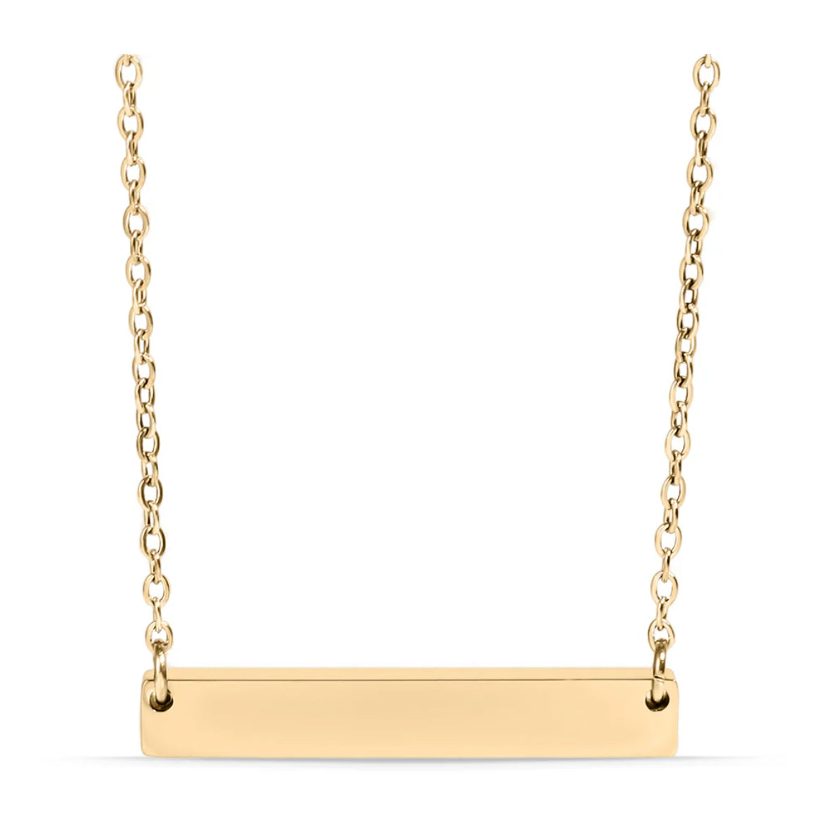 Horizontal Bar Necklace Engraving