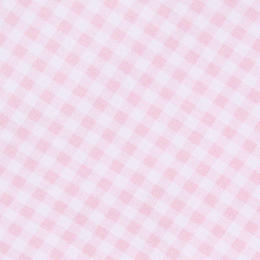Mini Checks Collared S/S Bubble - Pink