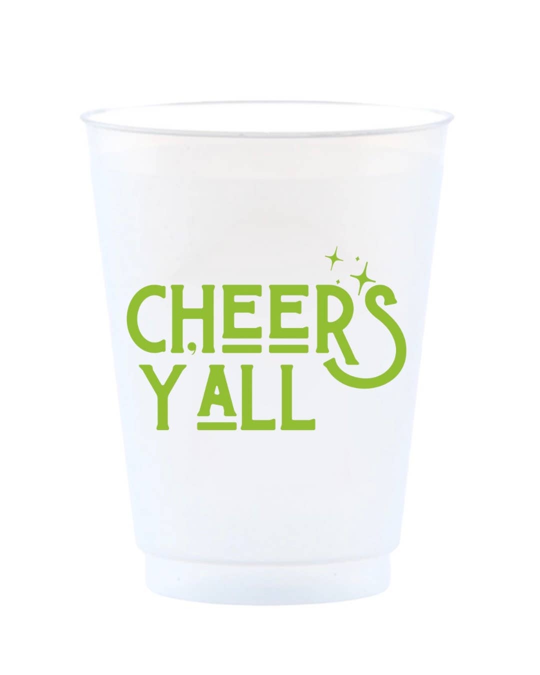 Cheers Y'all Reusable Frost Flex Cups