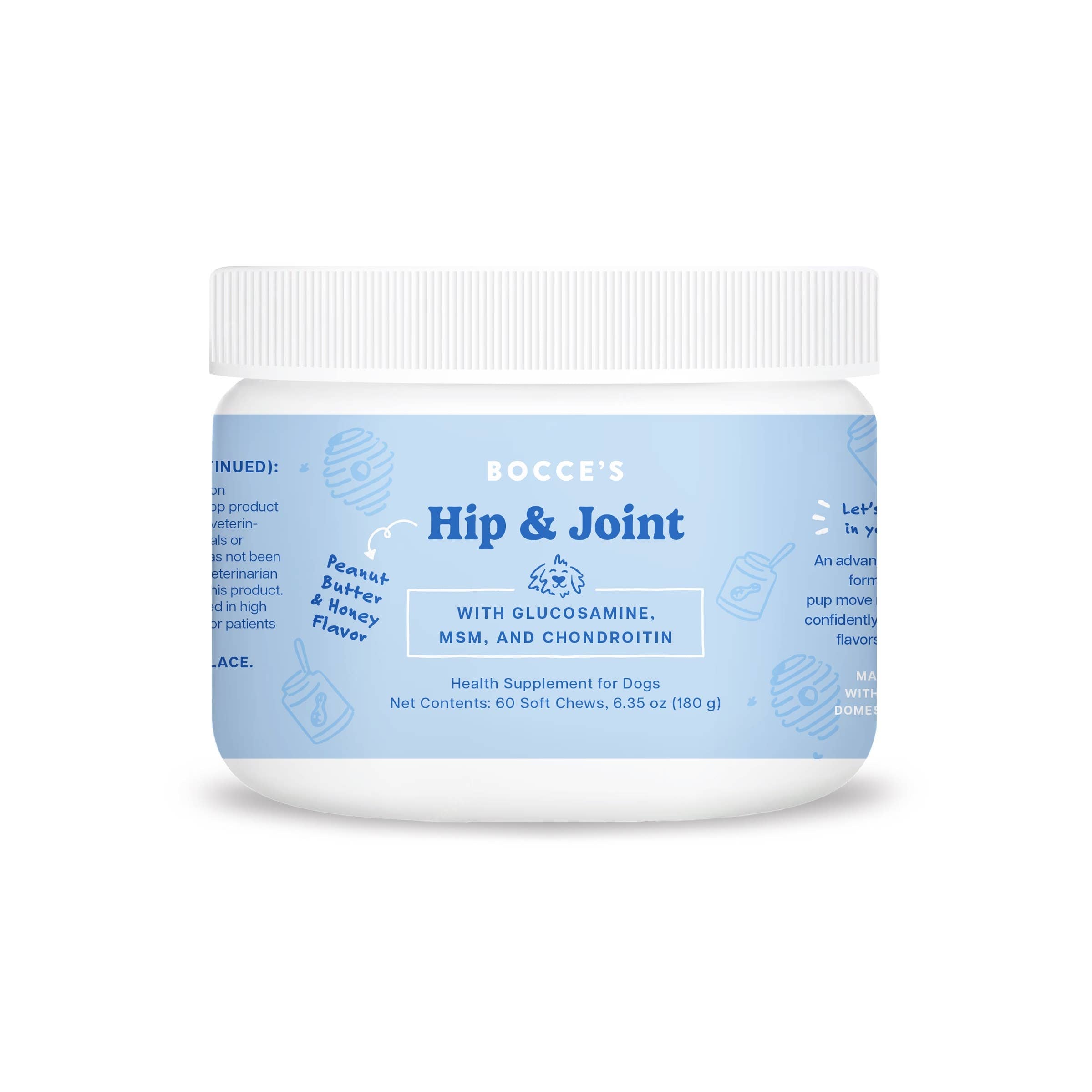 Bocce's Bakery Hip & Joint Soft Chew Dog Supplement 60 Count
