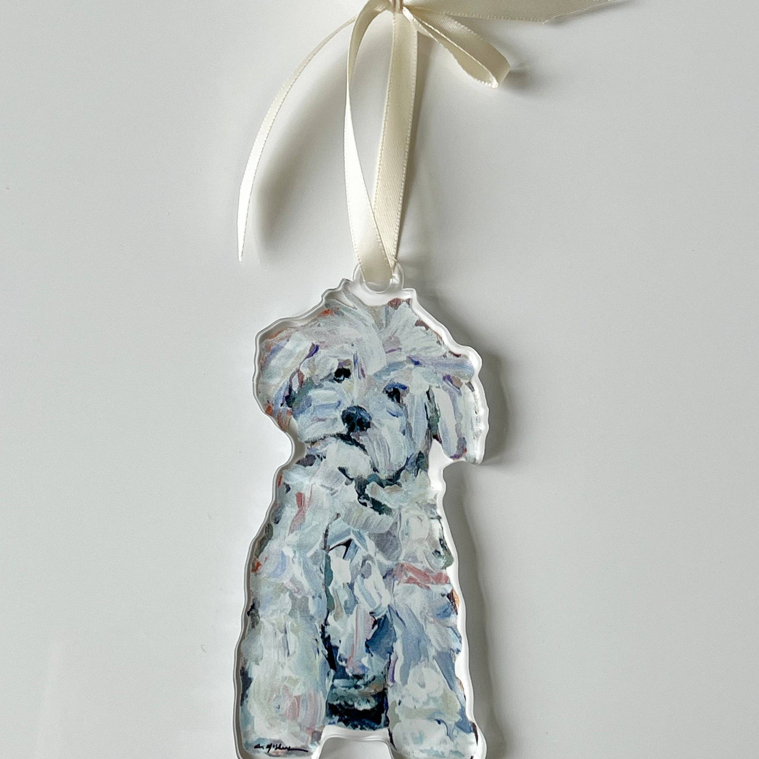 Maltipoo White Ornament