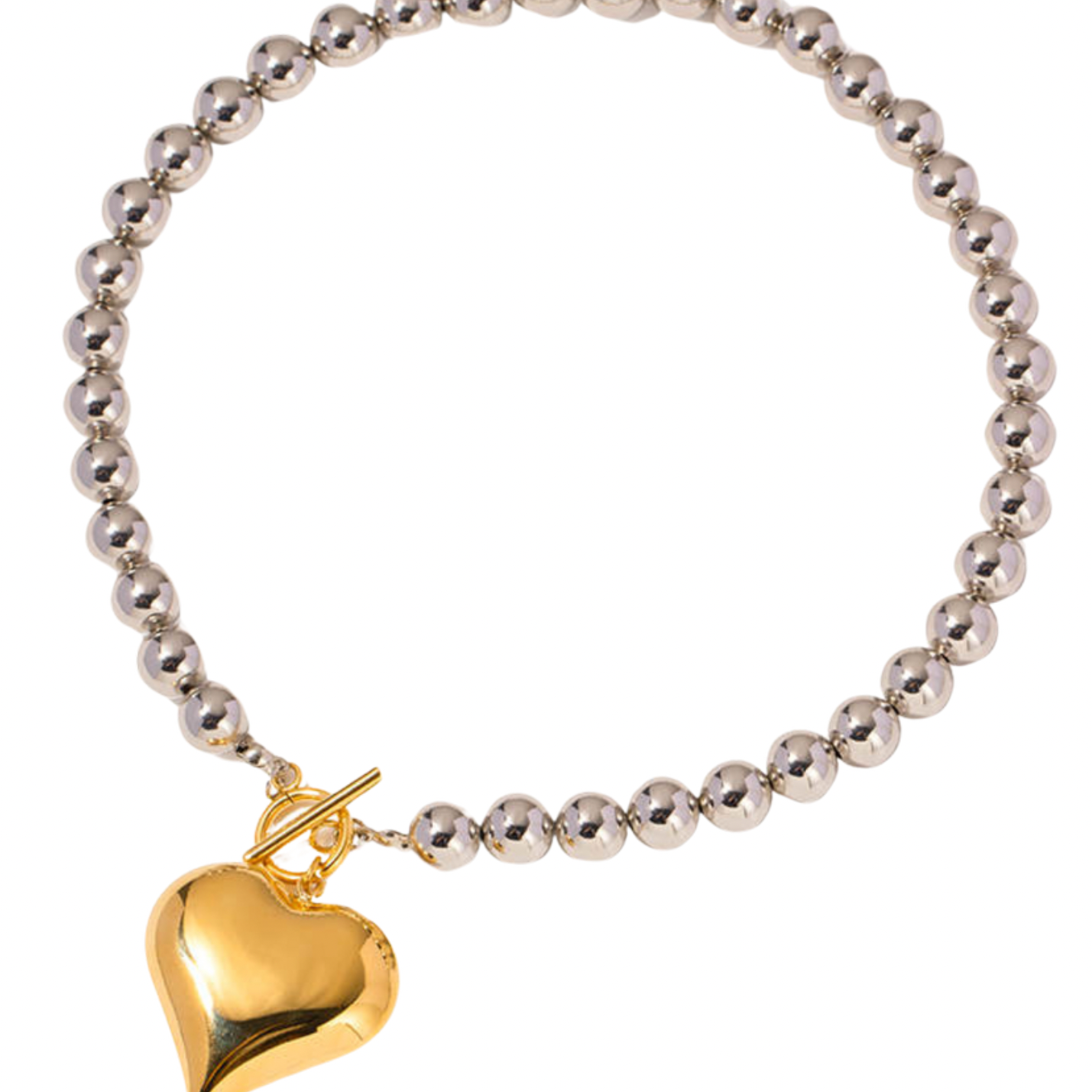 Two Toned Heart Necklace