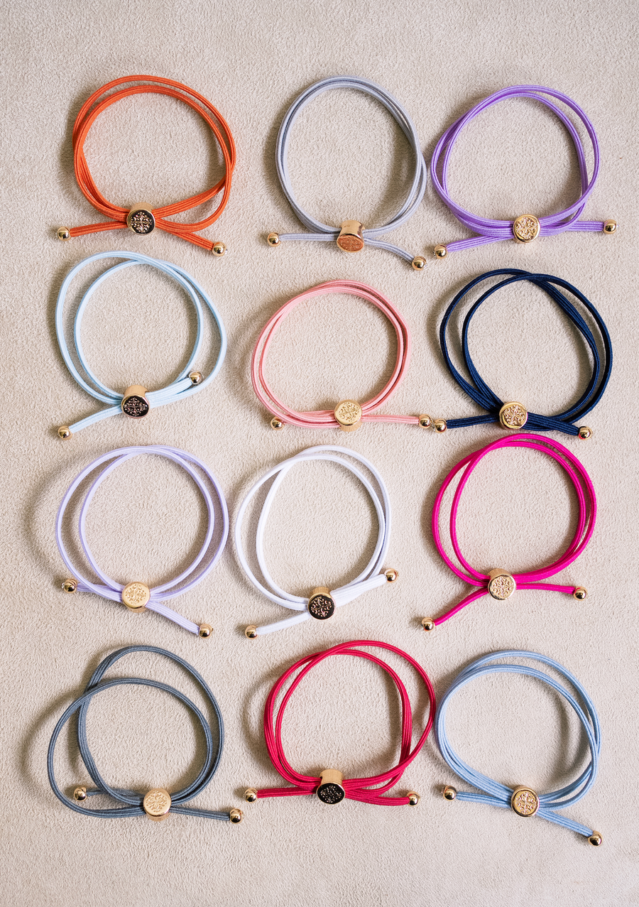 Skinny Hair Tie Set - Purple