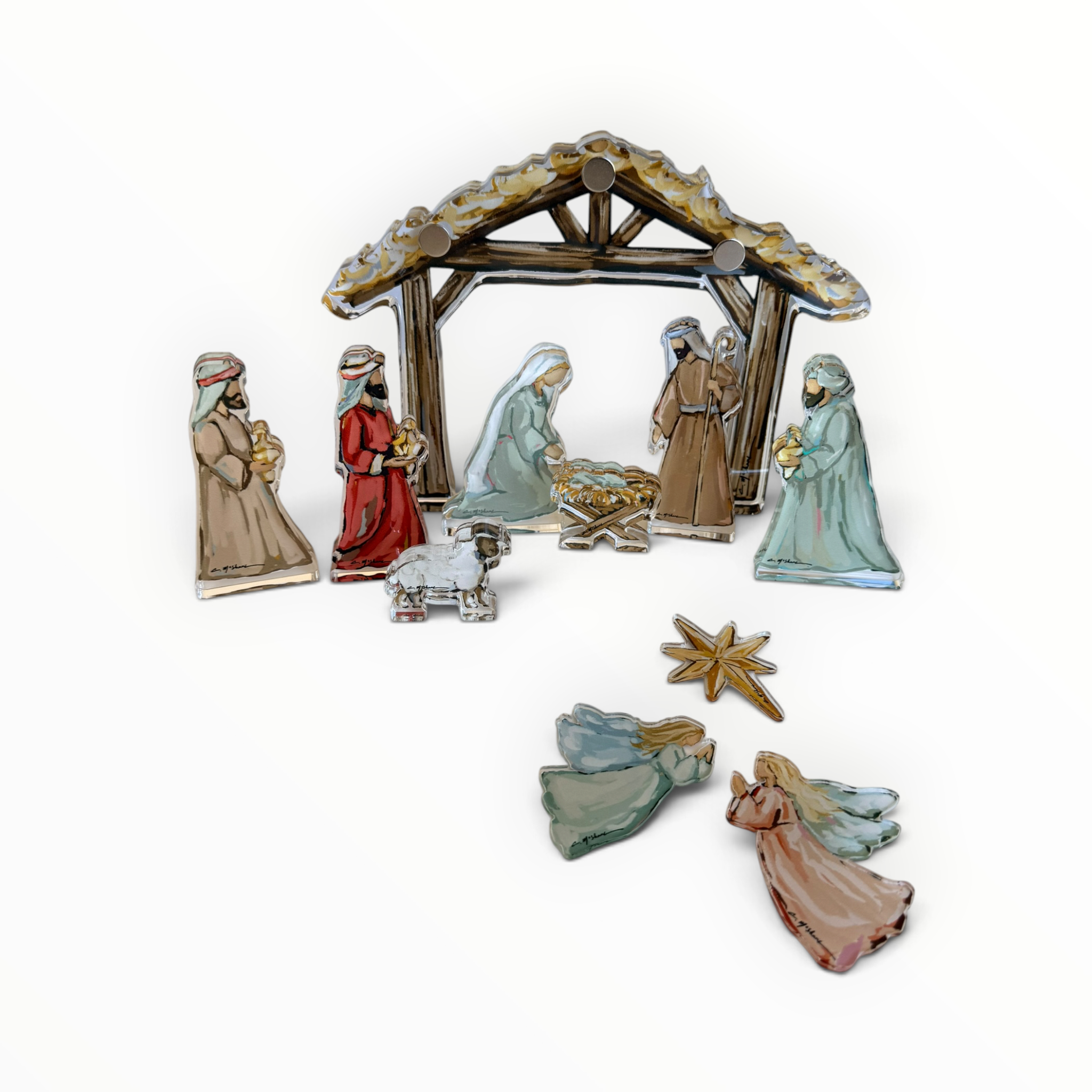 Nativity Set | 11-Piece Acrylic Christmas Nativity Set