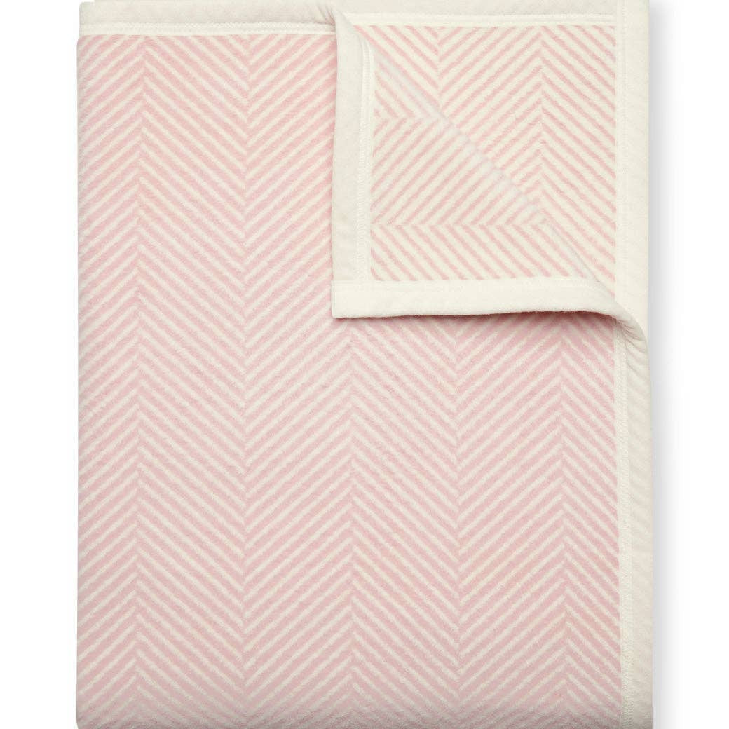 Harborview Herringbone Blush Blanket