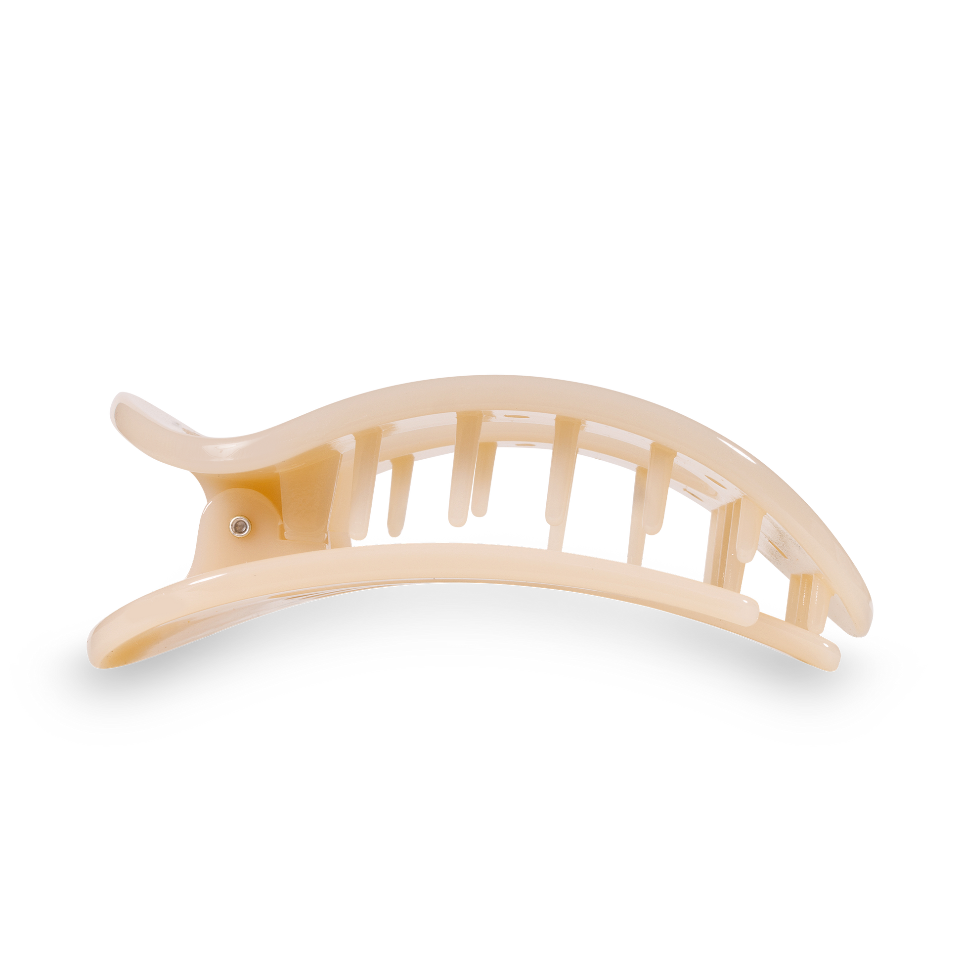 Round Flat Hair Clip | Large | Almond Beige