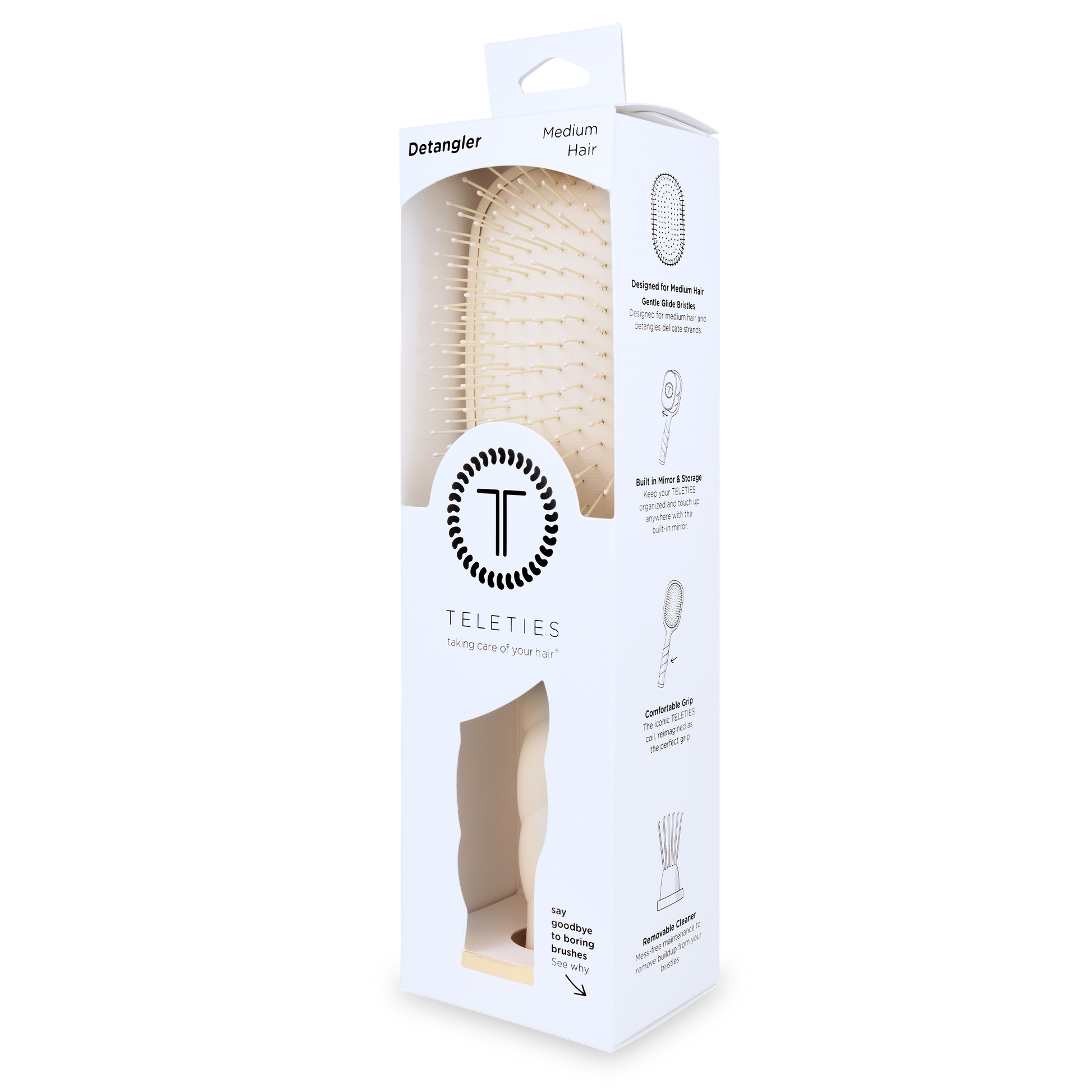 Detangler Hair Brush for Medium Hair - Tan