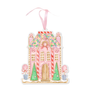 Pastel Gingerbread House Watercolor Ornament