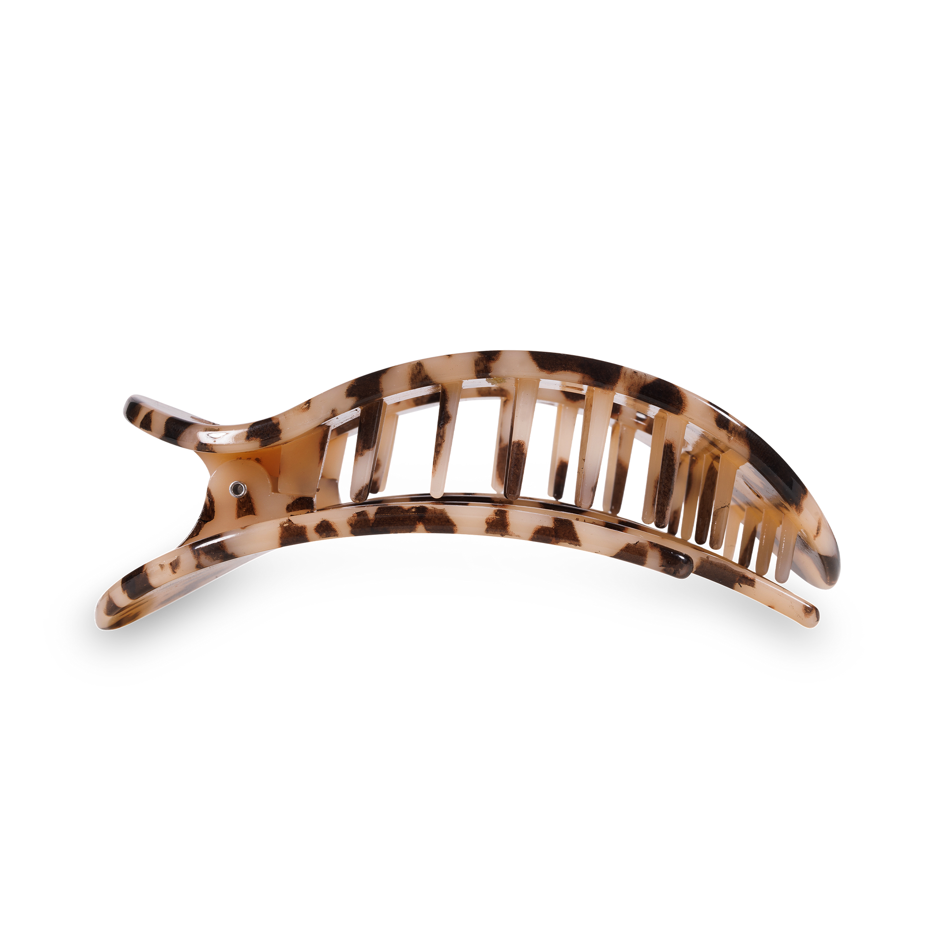 Round Flat Hair Clip | Large | Blonde Tortoise