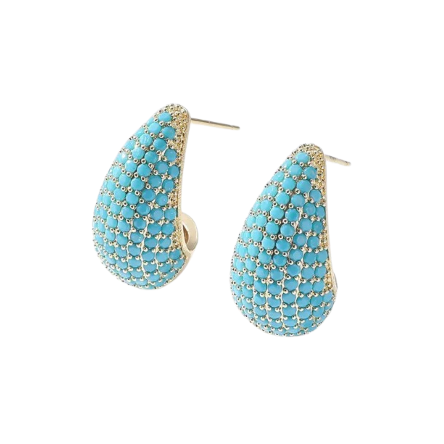 Turquoise Drop Studs