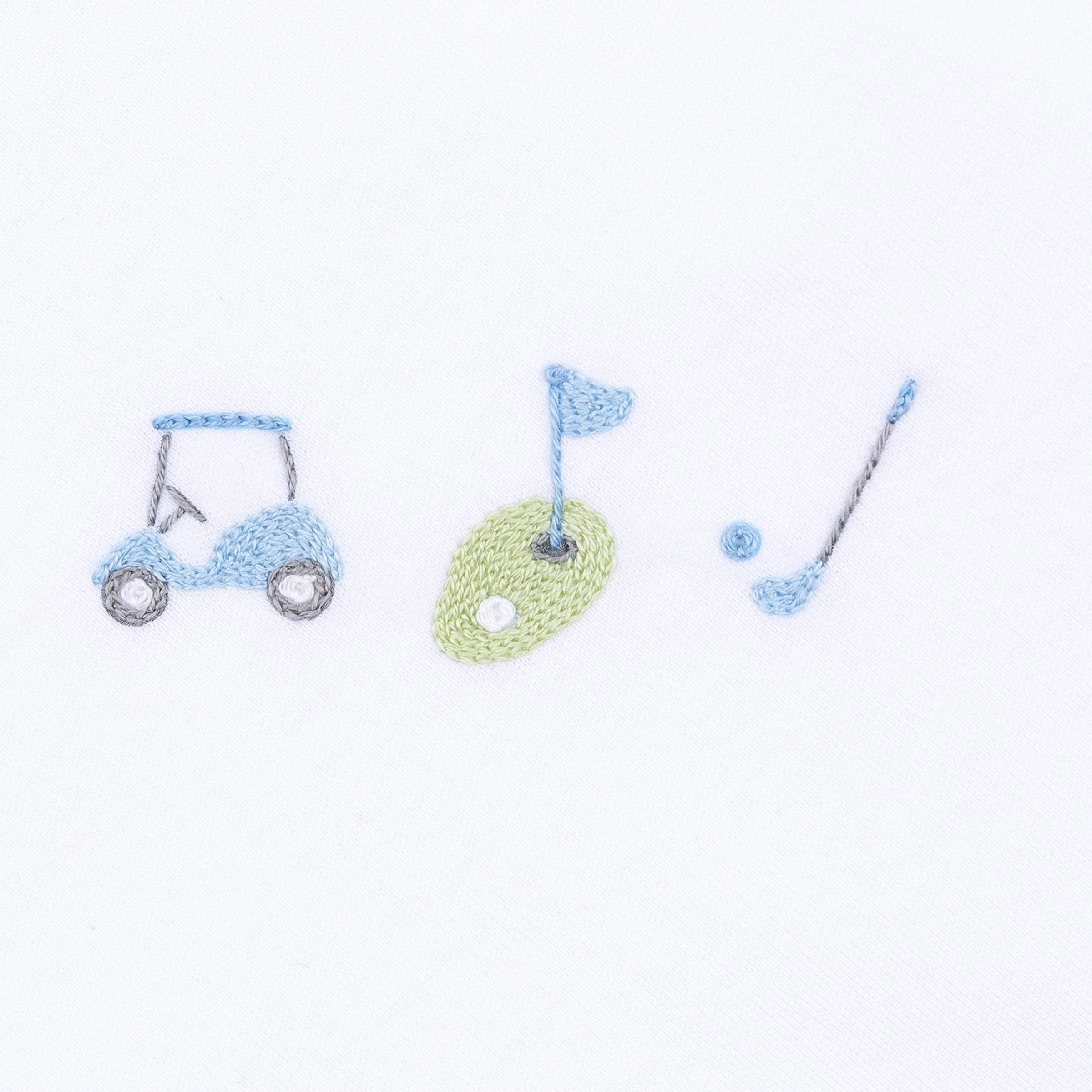 Tiny Tee Time Collared Bubble - Light Blue
