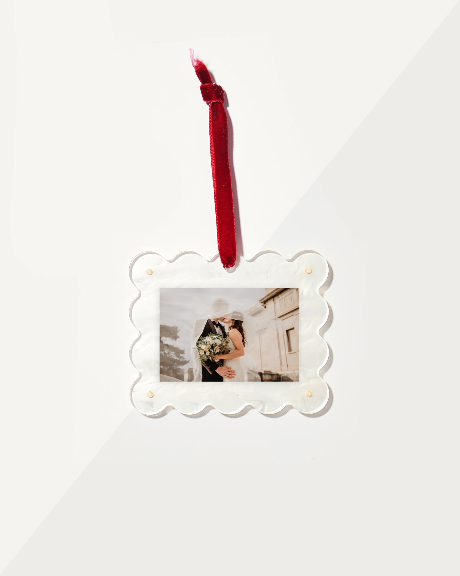 Pearl White Mini Frame Ornament
