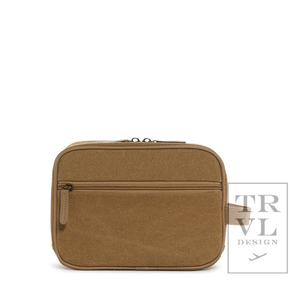 Men's Kit Case - Toiletry Bag Coated Canvas Hay