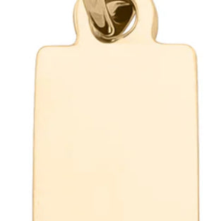 Gold Tag Charm Engraving
