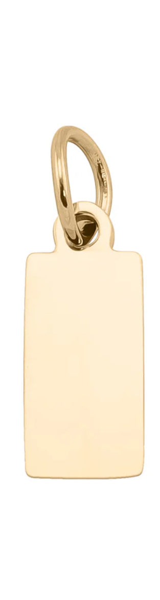 Gold Tag Charm Engraving