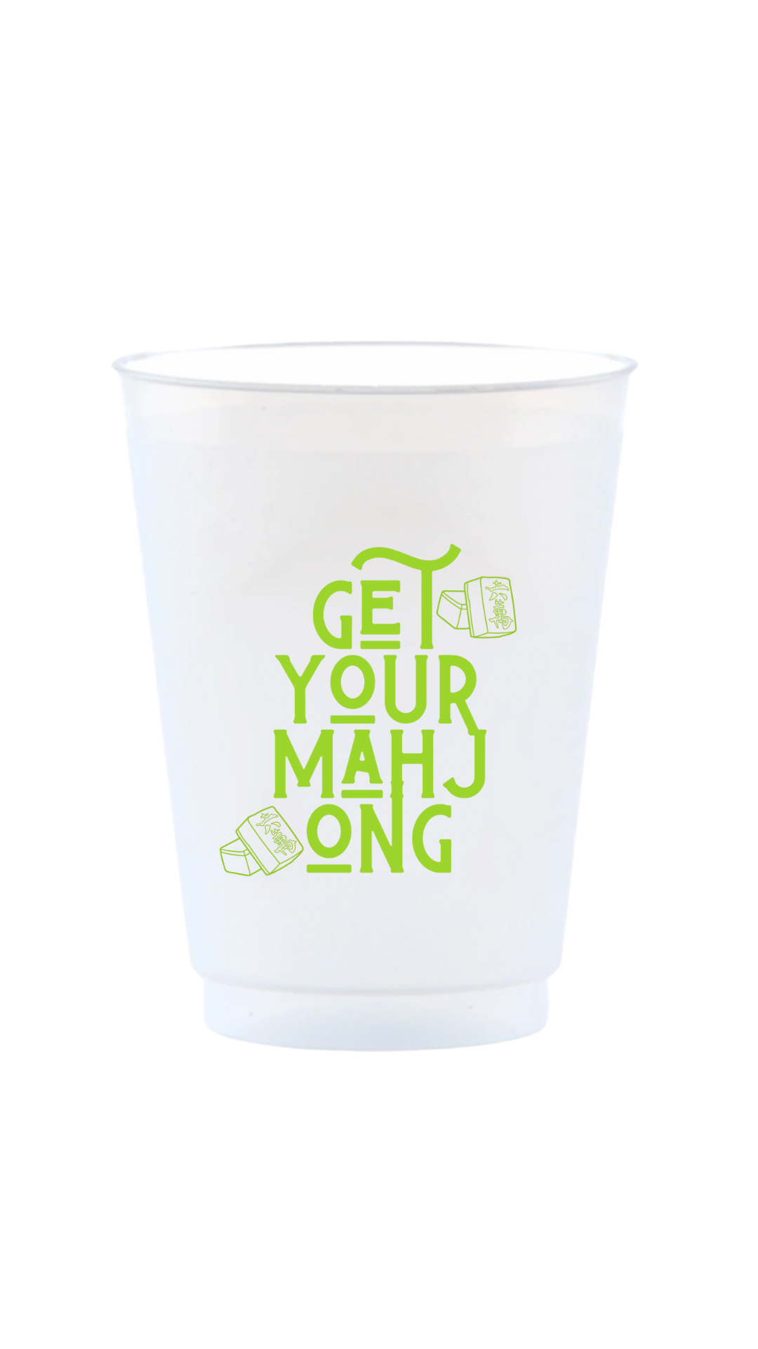 Get Your Mahjong Reusable Frost Flex Cups