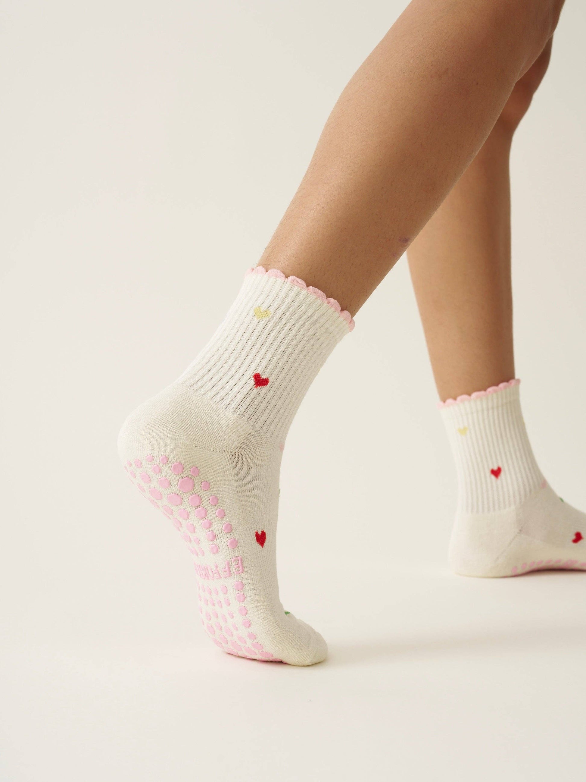 Mini Heart Petal Grip Sock, Pilates Socks
