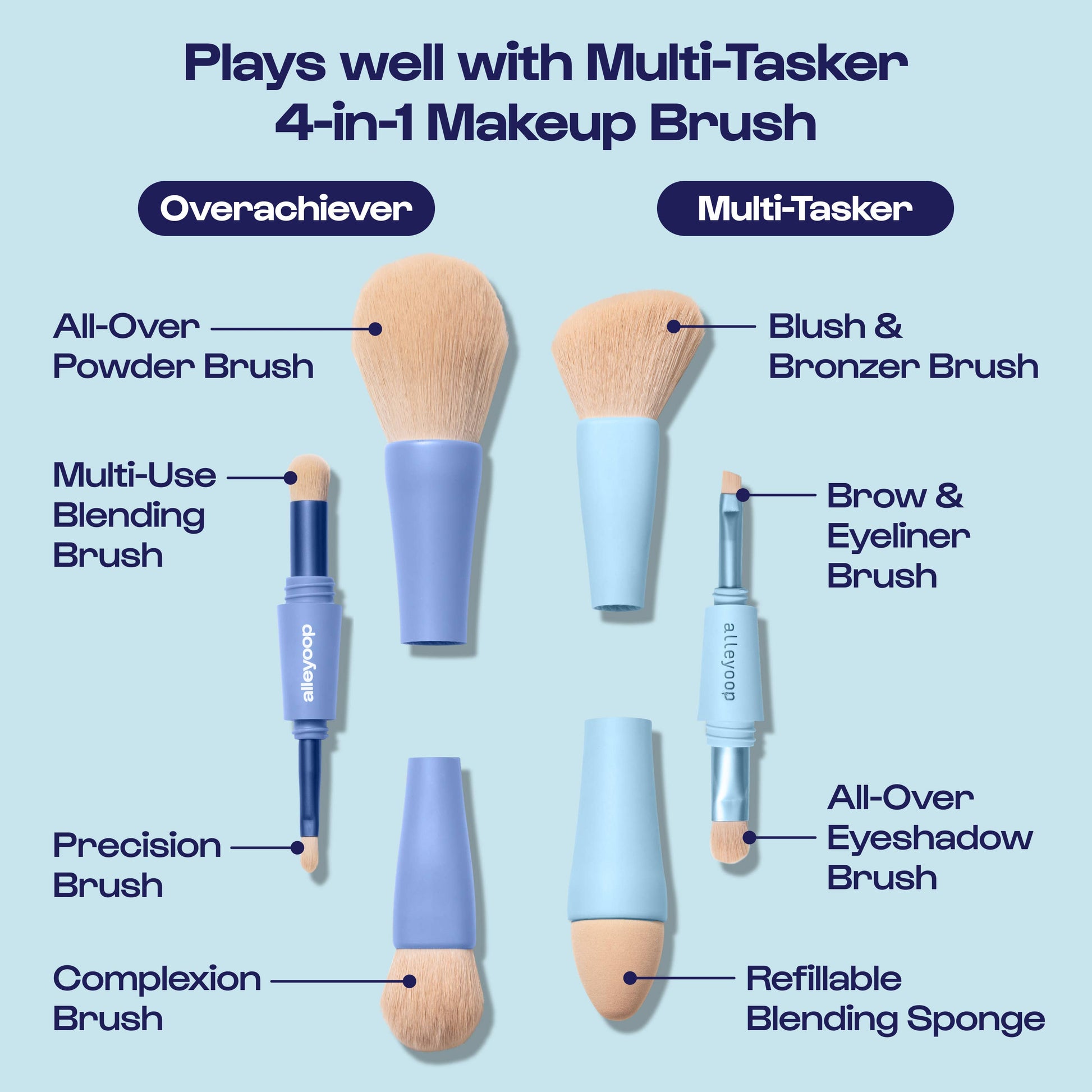 Overachiever - 4-in-1 Makeup Brushes | Beauty Tools | Brush
