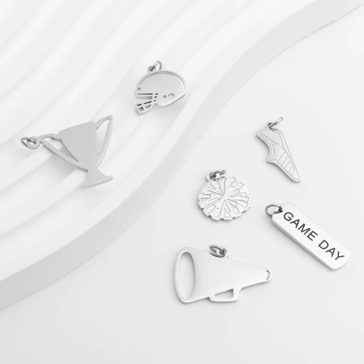 18K Gold PVD Stainless Steel Megaphone Charm