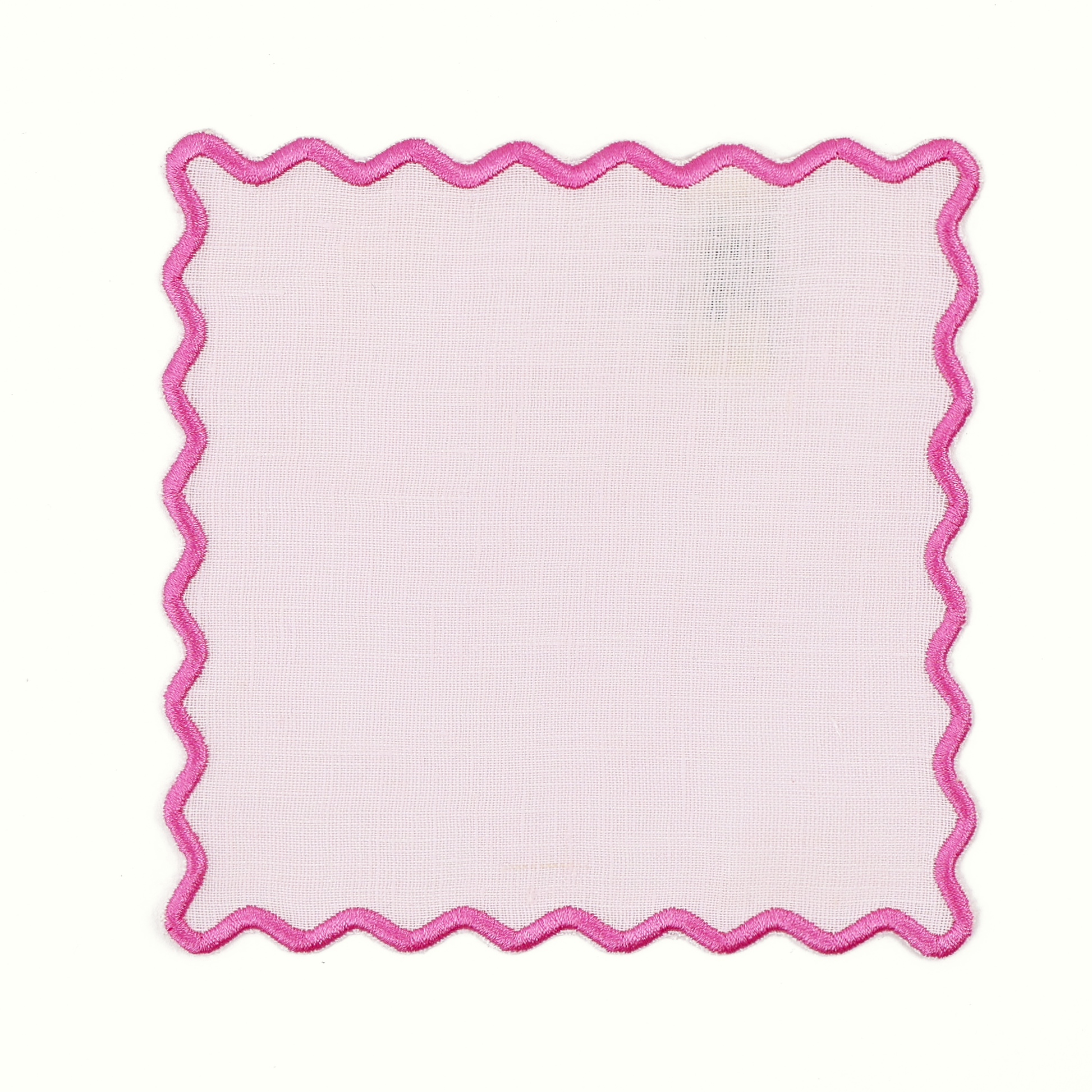 Pink Linen Square Cocktail Napkins - Set of 4