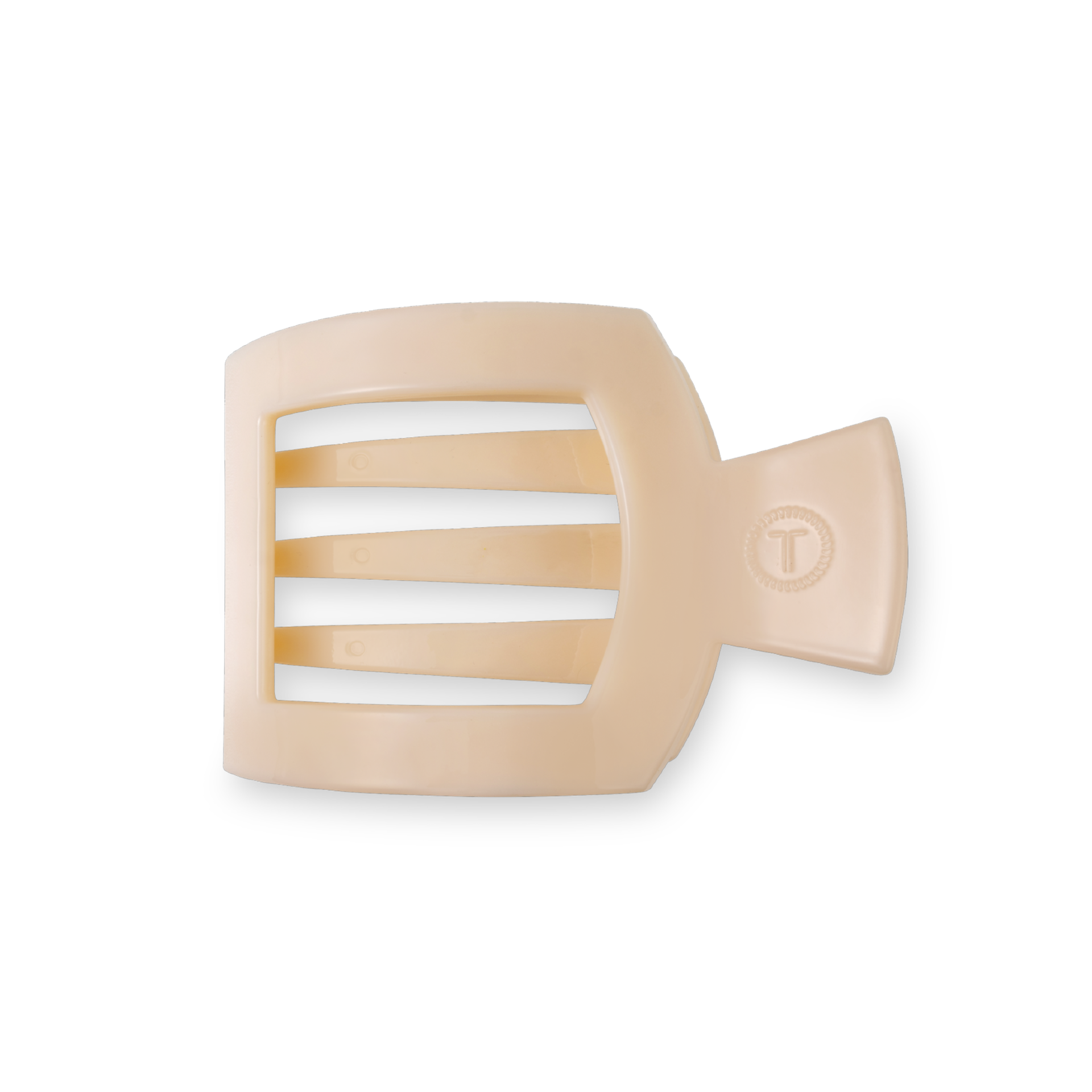 Square Flat Hair Clip | Small | Almond Beige
