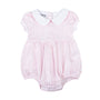 Mini Checks Collared S/S Bubble - Pink