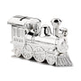 Silver Plated Train Coin Bank Baby Gift Room to Engrave