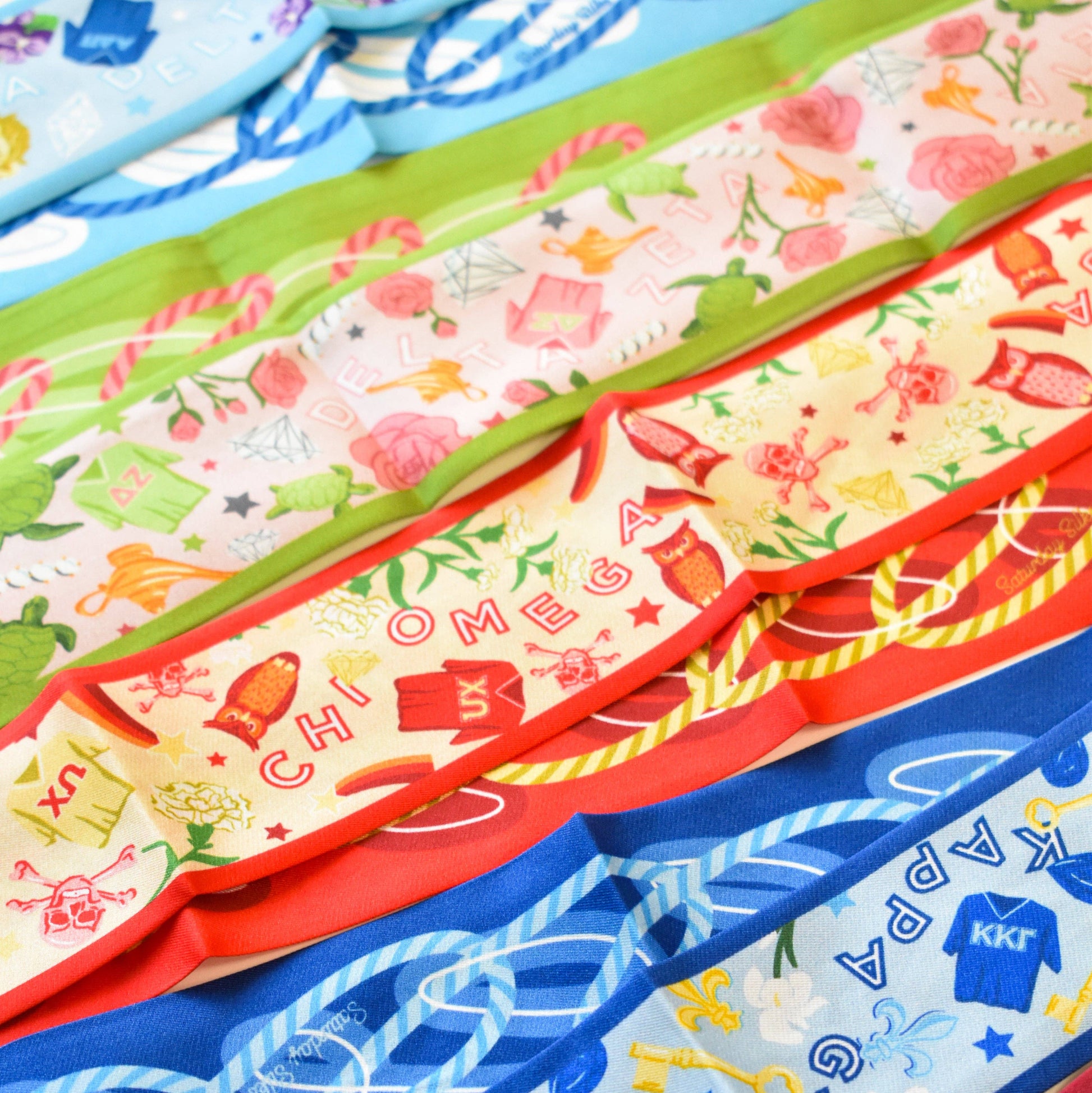 Chi Omega Skinny Scarf