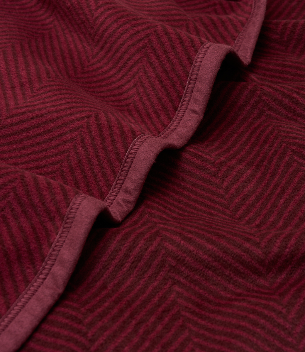 Harborview Herringbone Cranberry Blanket