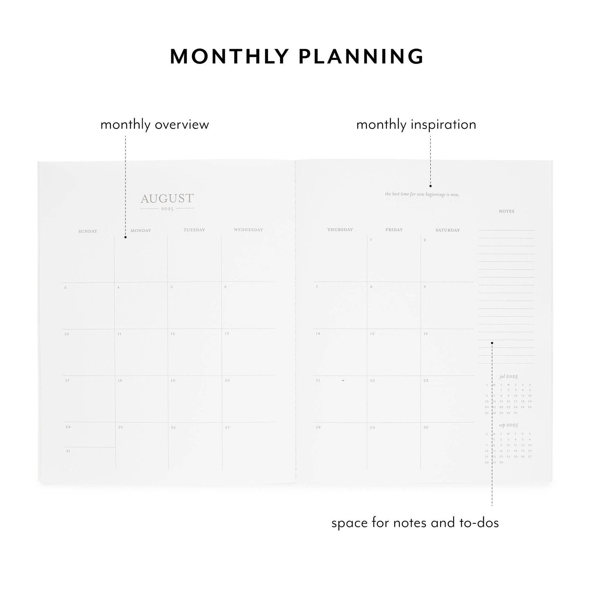 2026 Blush Monthly Planner