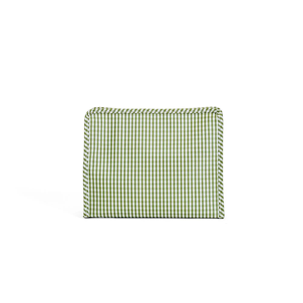 Roadie Medium Zip Pouch - Gingham Moss