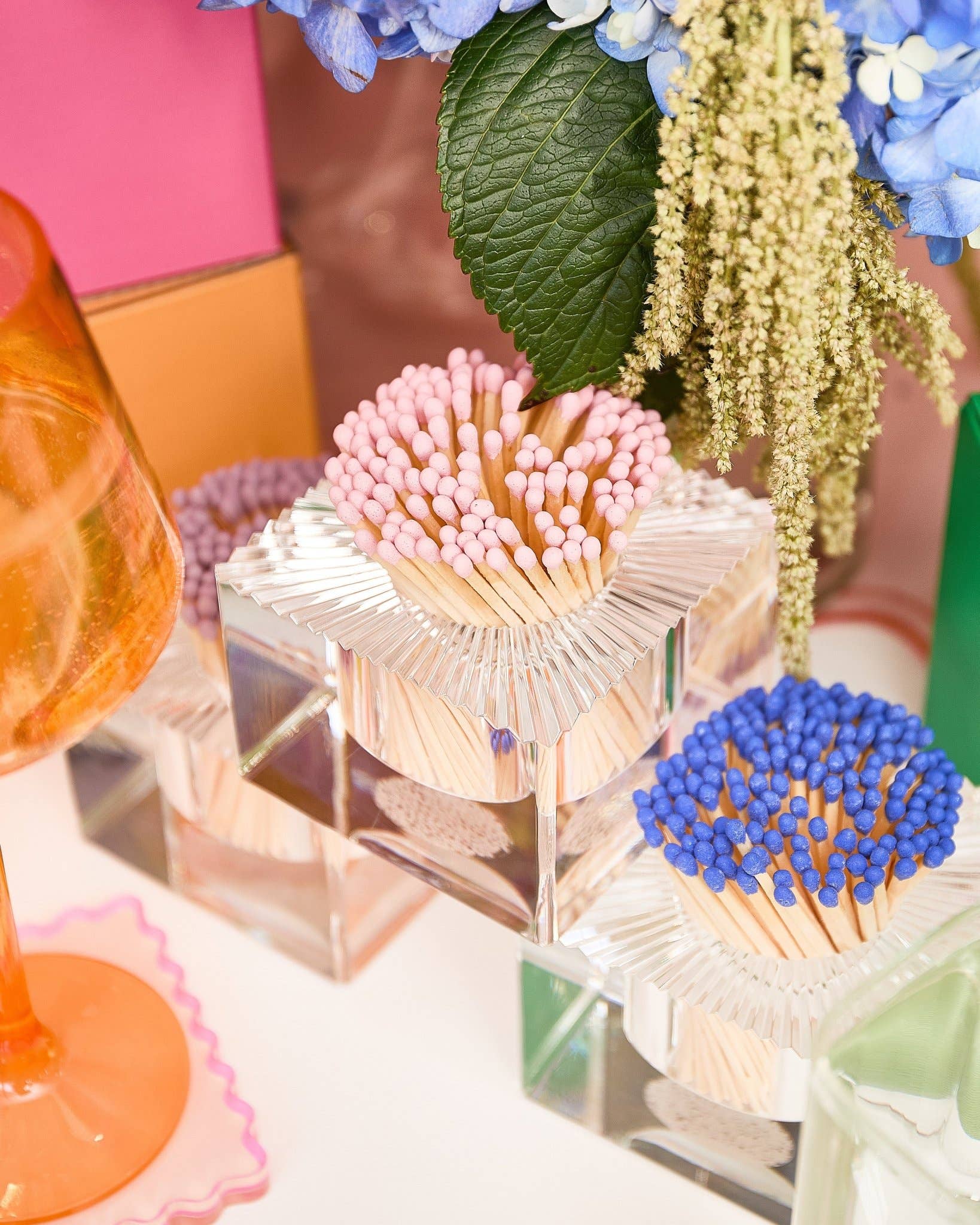 Square Match Striker | Light Pink Matches