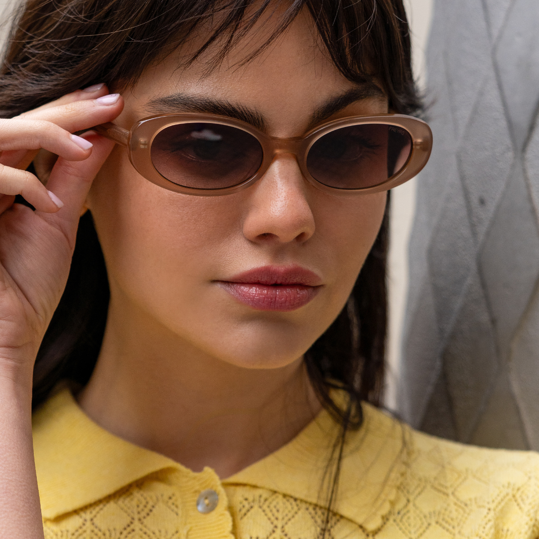 Mimi Acetate Oval Sunglasses