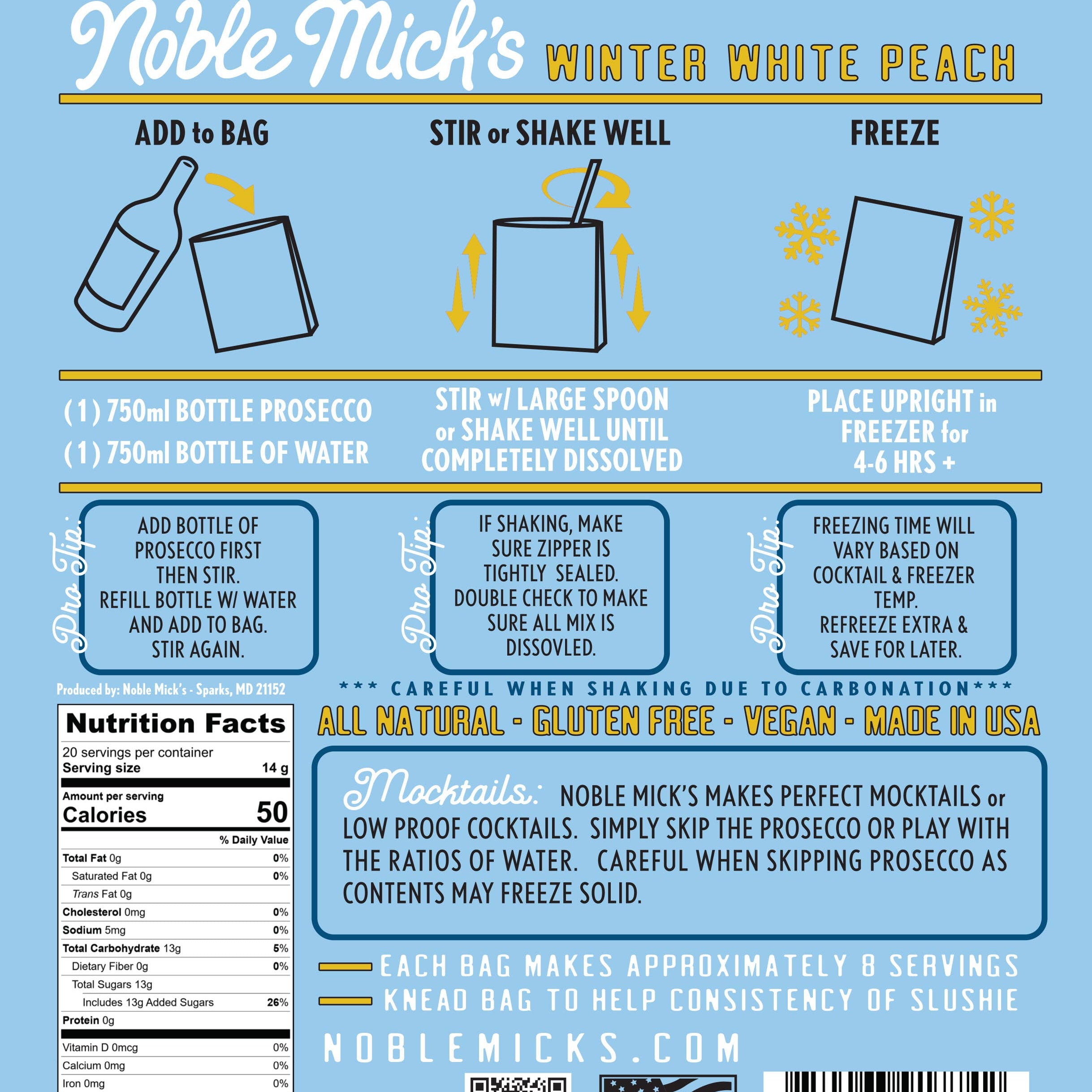 Winter White Peach Bellini Frozen Cocktail