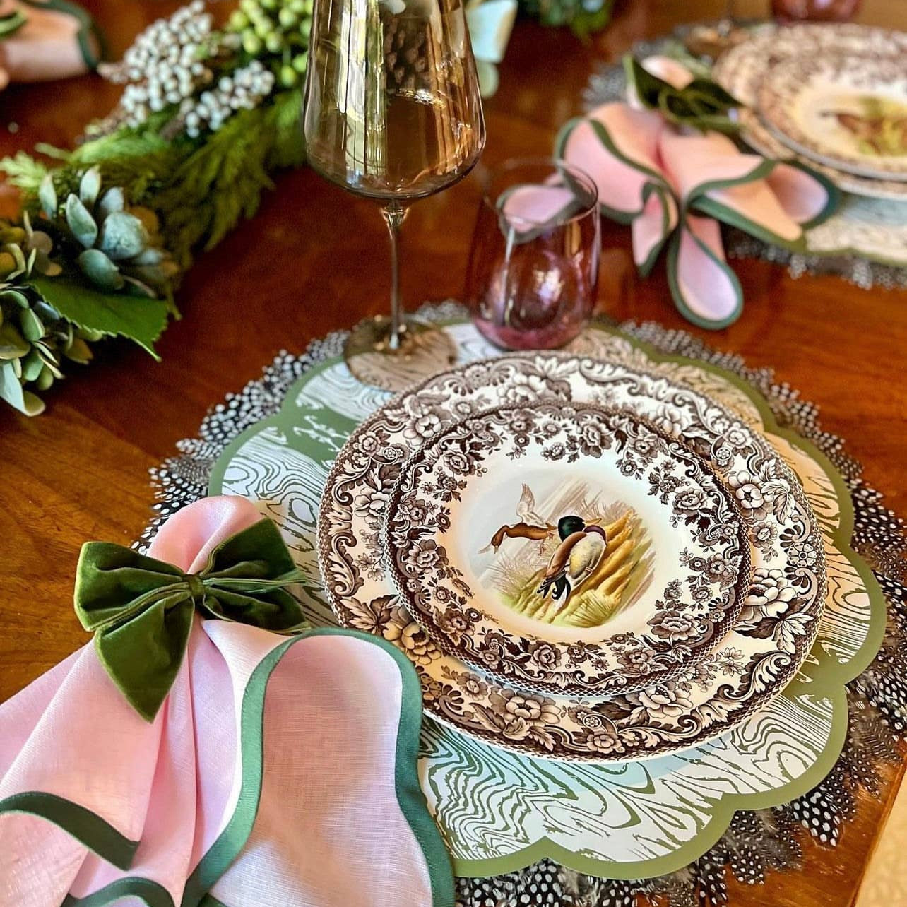 Green Wood x Cotton & Quill Paper Placemats | Set of 24