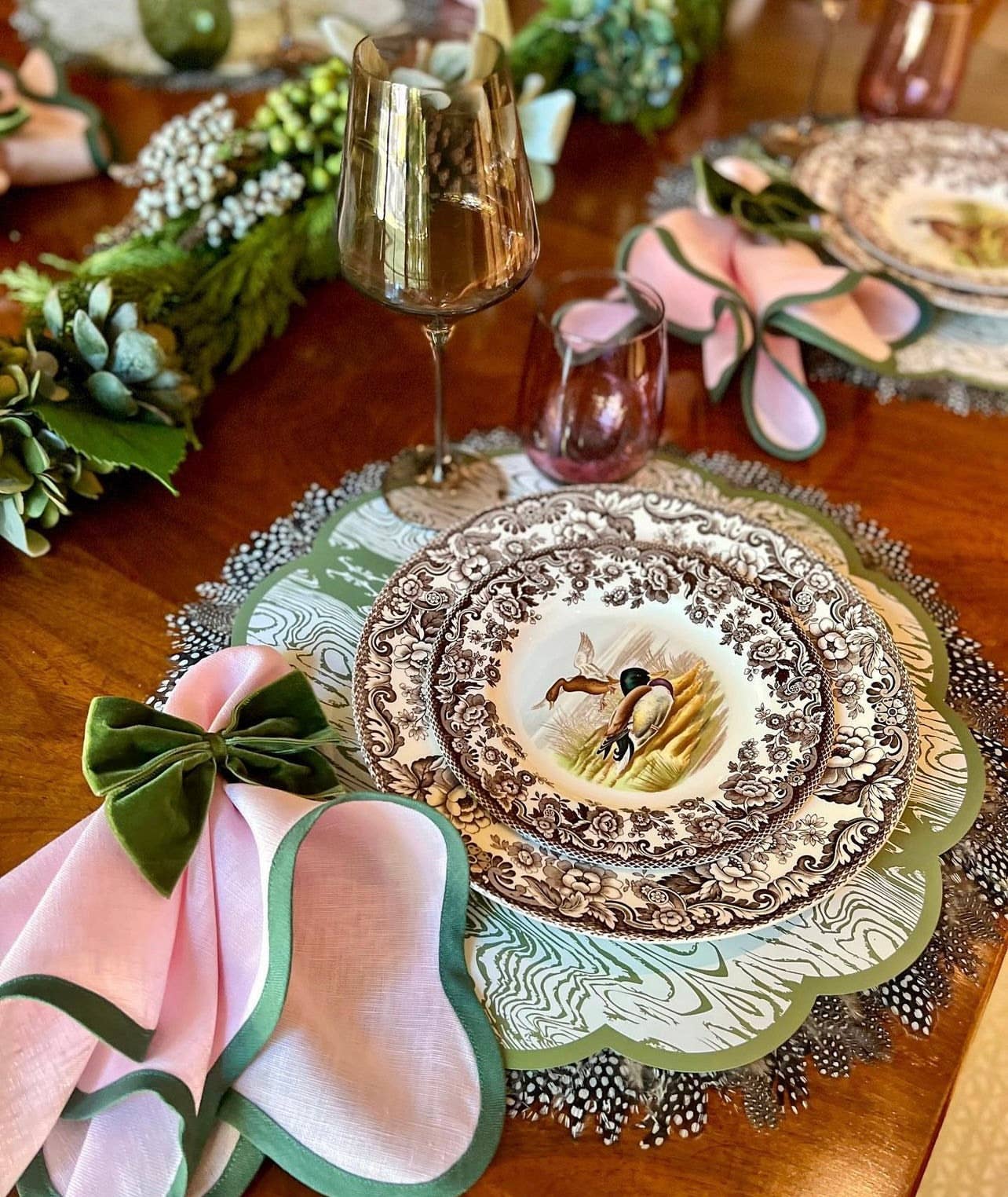 Green Wood x Cotton & Quill Paper Placemats | Set of 24