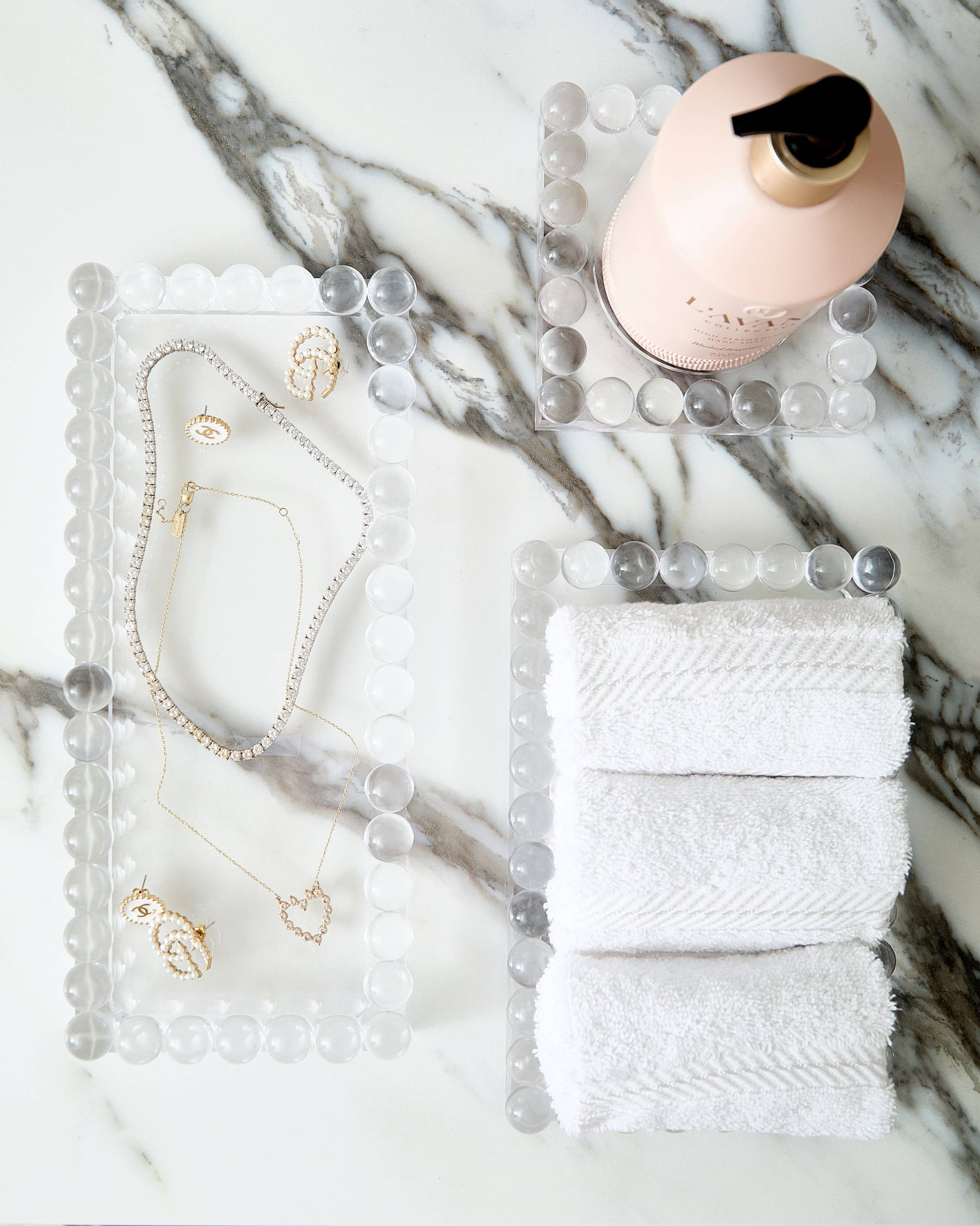 Small Bubble Lucite Tray