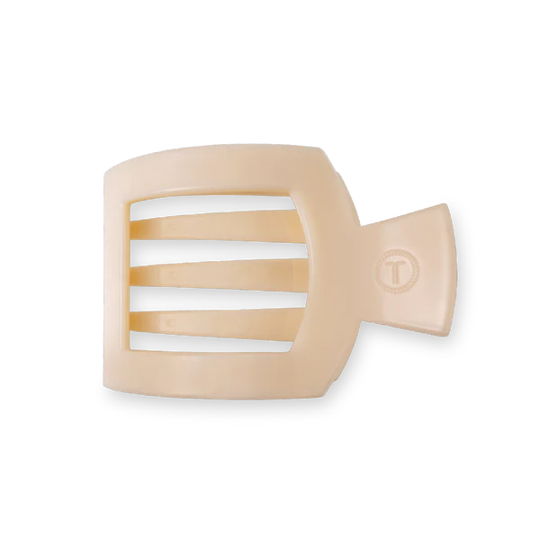 Almond Beige Flat Square Hair Clip