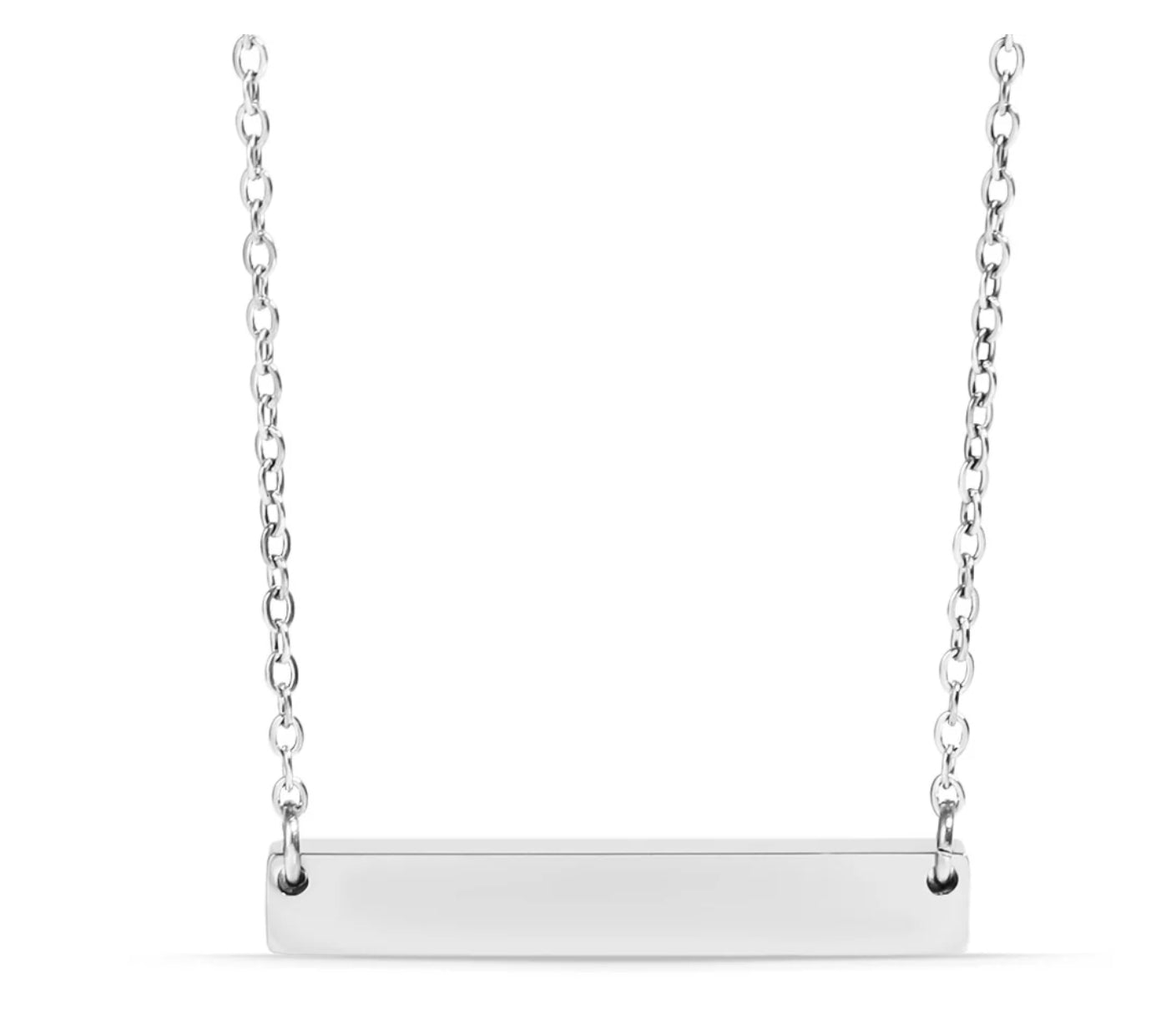Horizontal Bar Necklace Engraving