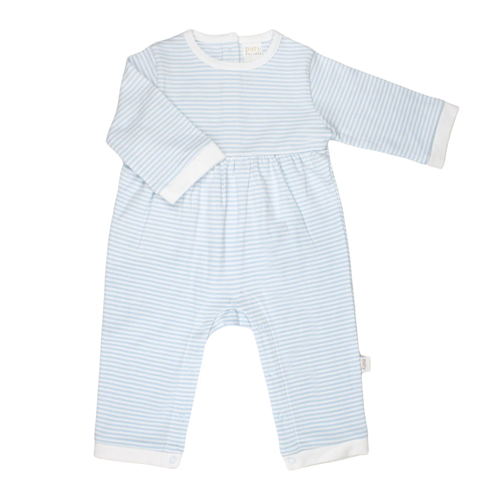 Boys Interlock Romper Blue