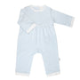 Boys Interlock Romper Blue